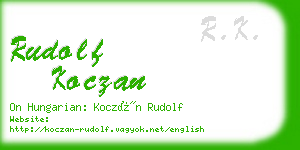 rudolf koczan business card